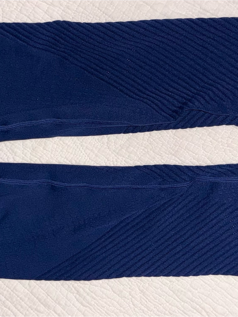 Fabletics Navy Blue Textured Leggings